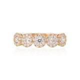 Rose Gold and Diamond Cluster Band