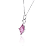 Pink Tourmaline Kite Shaped Pendant