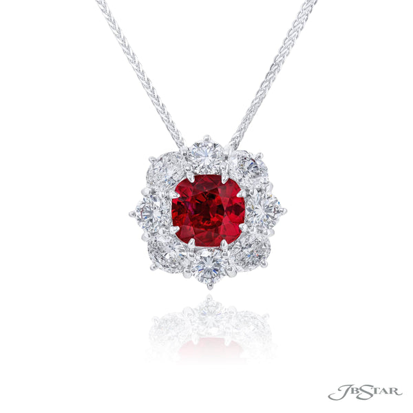 Stunning ruby and diamond pendant