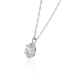 Diamond pendant with halo