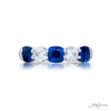 Five Stone Sapphire & Diamond Band