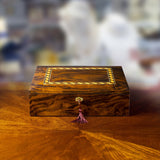 Walnut Jewelry Box with Twisted Pattern Inlaid design