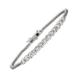 Partway Diamond Bracelet, Gemlok Setting No Prongs, No Snag Setting.