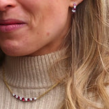 Sapphire & Diamond Smile Necklace