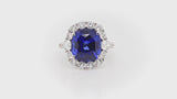 Client Creation- Sold Blue Sapphire & Diamond Bouquet Ring