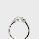 Custom Three-Stone Emerald Cut Diamond Ring