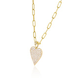 Pave  set diamond Heart pendant
