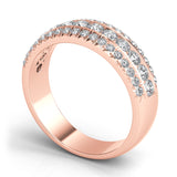 Round Diamond Band with Pave Diamond Border