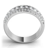 Round Diamond Band with Pave Diamond Border