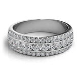 Round Diamond Band with Pave Diamond Border