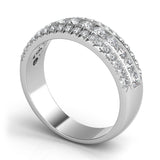 Round Diamond Band with Pave Diamond Border
