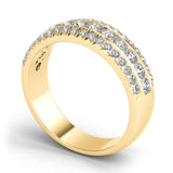 Round Diamond Band with Pave Diamond Border