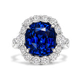 Client Creation- Sold Blue Sapphire & Diamond Bouquet Ring