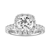 Split Prong Double Halo Engagement Ring