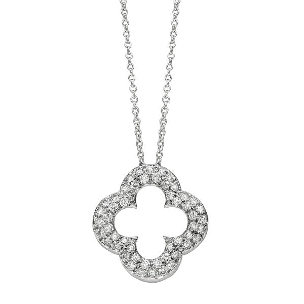 White gold best sale clover necklace