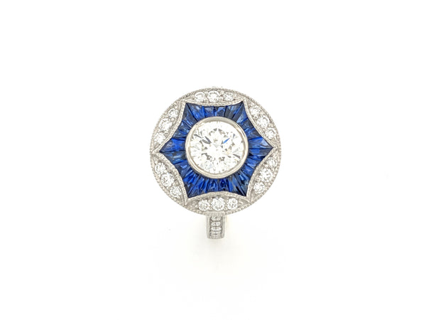 Diamond & Sapphire Art Deco Ring