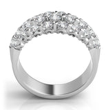 Three Row Diamond Wedding Band