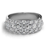 Three Row Diamond Wedding Band