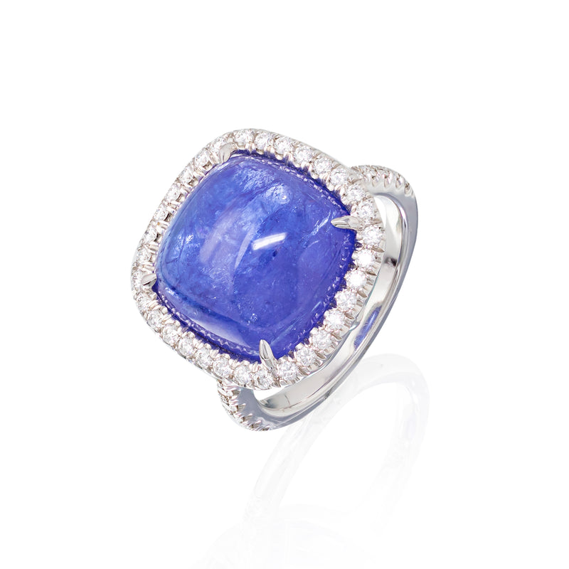 Tanzanite Ring with Diamonds over 11 carats