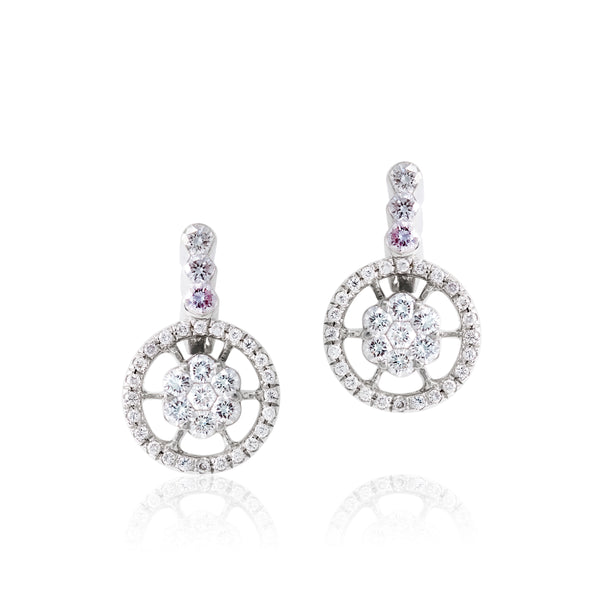 Pinwheel Style Diamond Earrings
