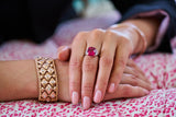 Rubelite Tourmaline & Diamond Ring