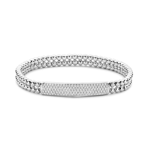 Tresore Pave Bracelet and Double Bead Row