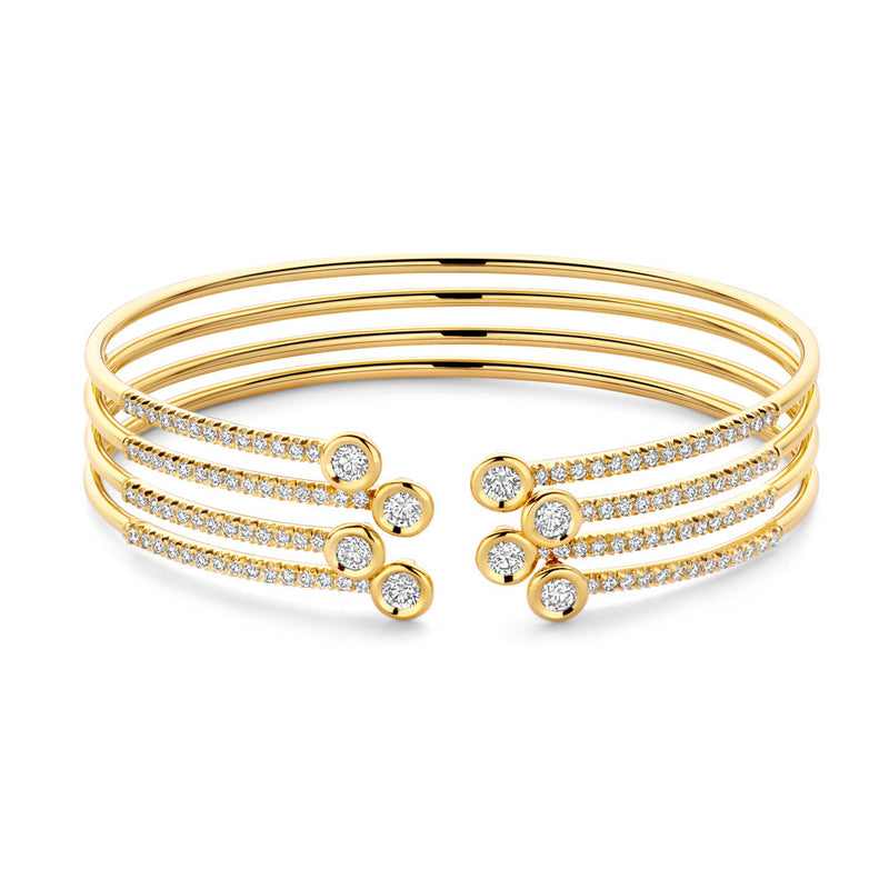 Bouli Four-Row Flexible Diamond Cuff