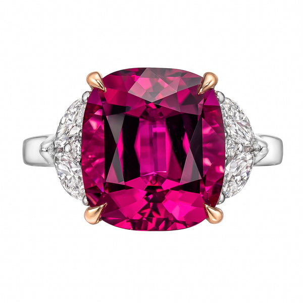 Rubelite Tourmaline & Diamond Ring
