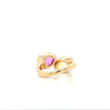 Pink and Yellow Sapphire Ring