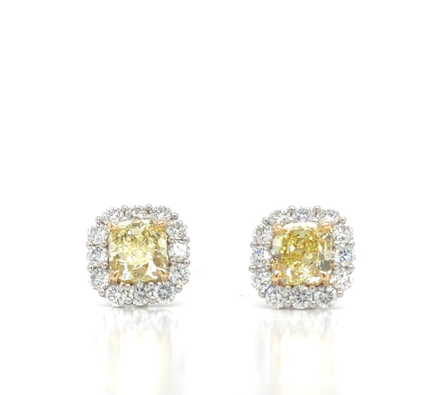 Fancy Yellow Diamond Bouquet Earrings