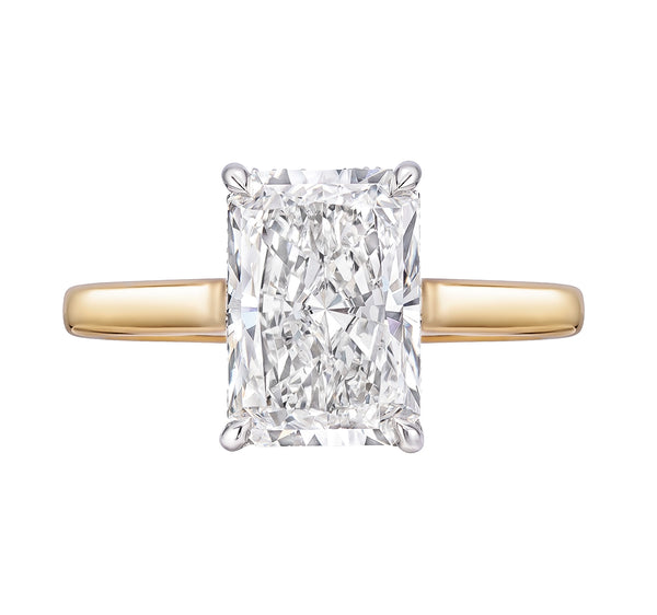 Hidden Halo Radiant Cut Diamond Engagement Ring