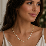 Bezel-Set Marquise Diamond Necklace