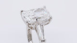 Elongated Cushion and Tapered Baguette Diamond Ring