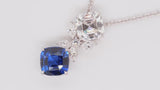 Royal Asscher and Cushion Shape Sapphire Pendant