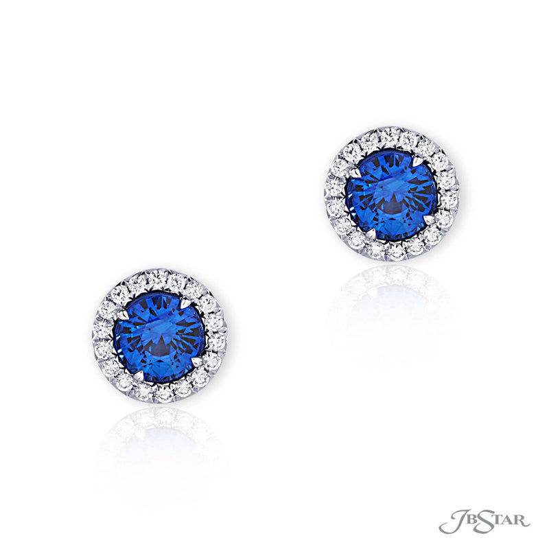 Stunning sapphire and diamond stud earrings