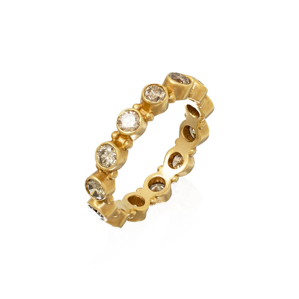 Fancy Brown Diamond Eternity Band