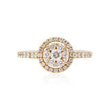 Rose Gold Diamond Bouquet Ring with Halo
