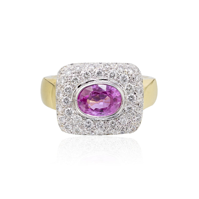 Bezel-Set Pink Sapphire Ring
