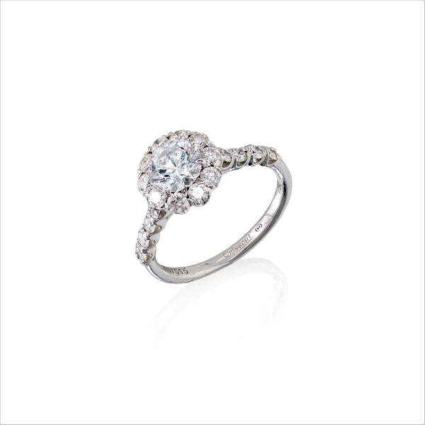 Round Brilliant Diamond Halo Engagement Ring