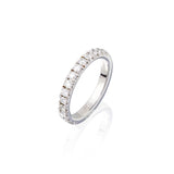 platinum partial round diamond wedding band. 15 diamonds 0.60ctw G-H color, SI clarity