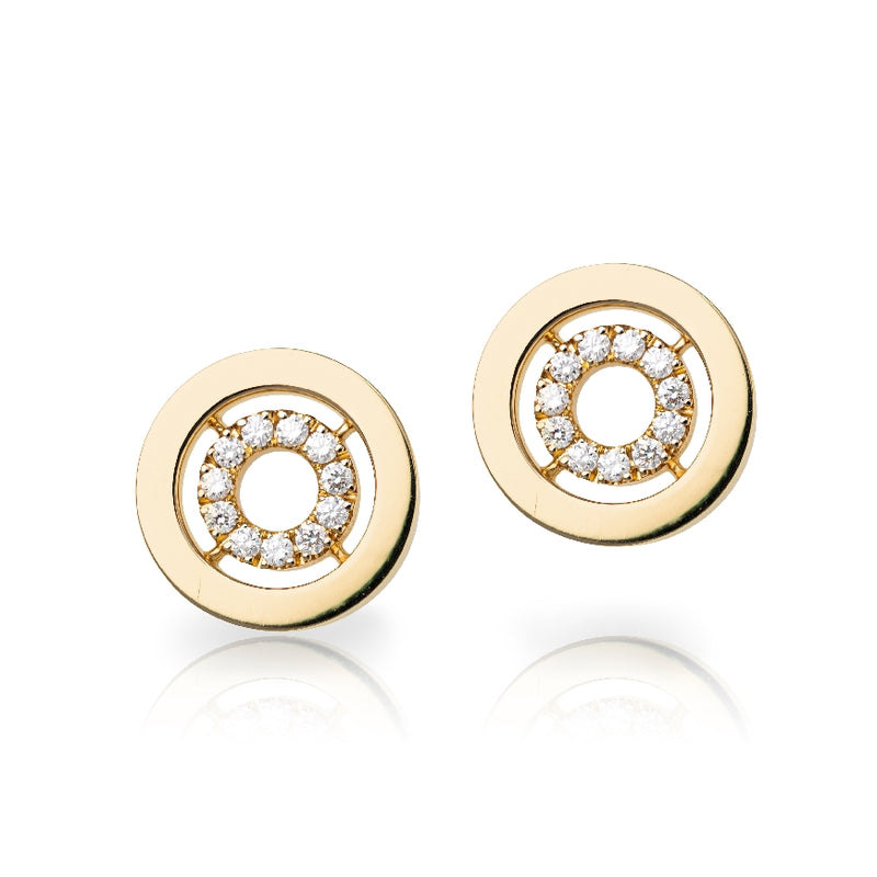 Diamond earrings in rose gold 18kt, diamonds.32ctw., Eternita' Collection, made in Italy. 