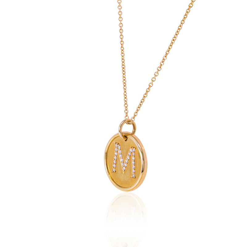Iniital Pendant- in Rose, Yellow or White Gold