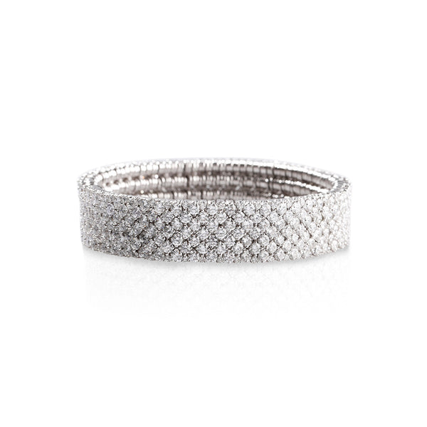 Cashmere gold bracelet with white diamonds