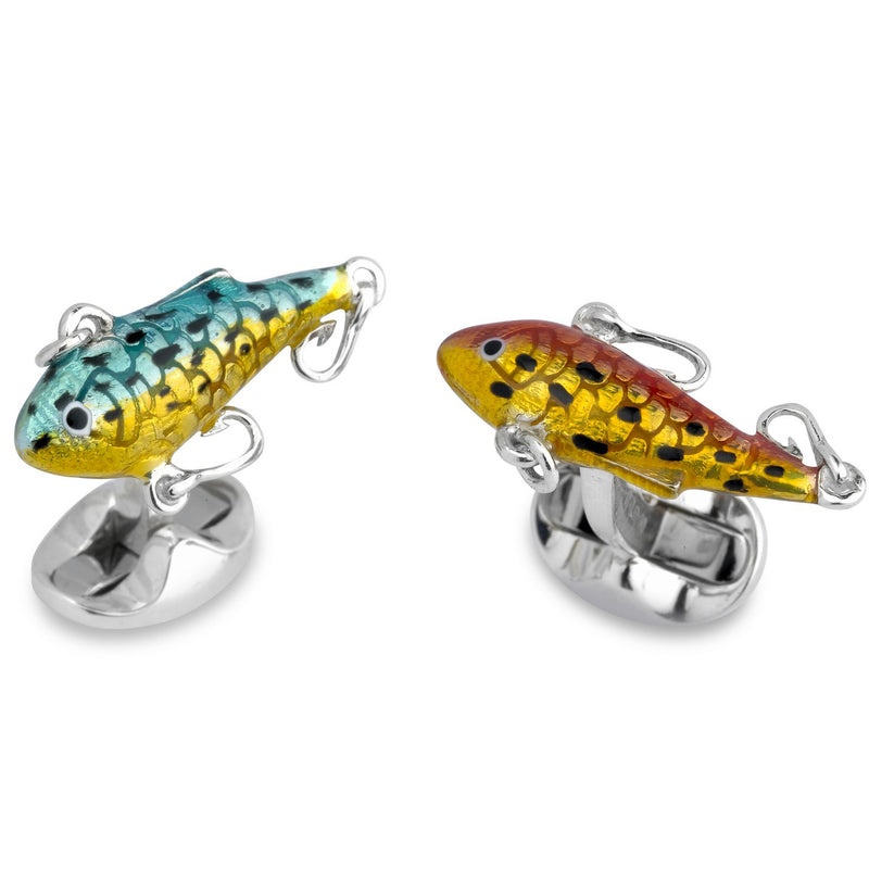 Sterling Silver Fish Bait Cufflinks – Addessi Jewelers