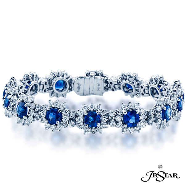 Blue sapphire and Diamond Bracelet
