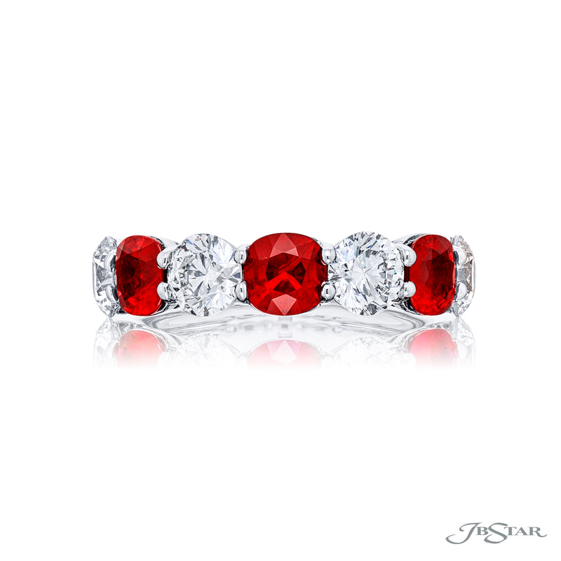 Ruby & Diamond 7-Stone Ring