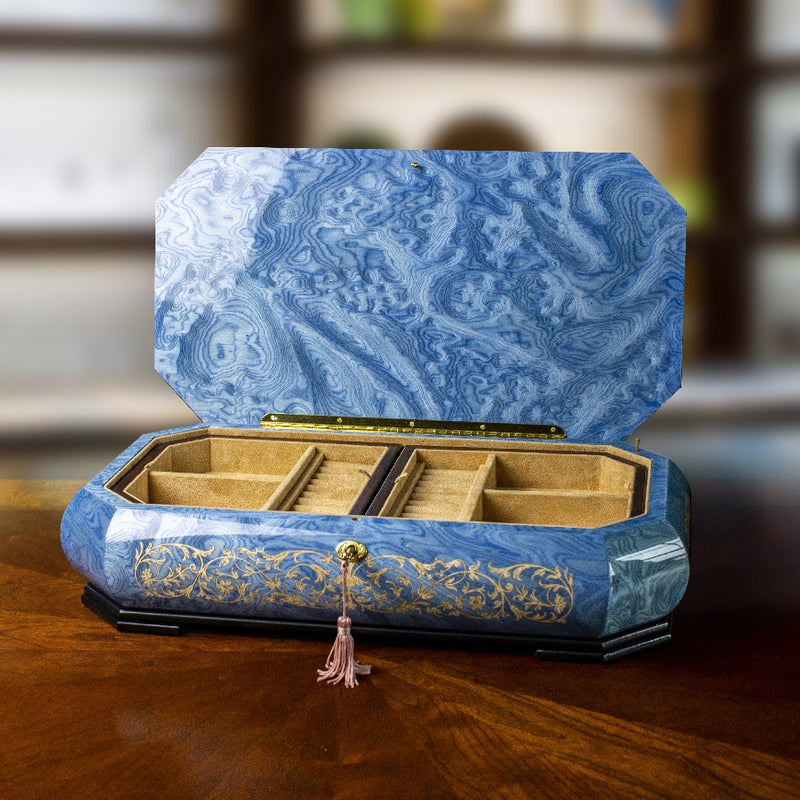 Sea Blue Jewelry Box – Addessi Jewelers - Main Image