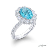 Magnificent Paraiba and Diamond Ring