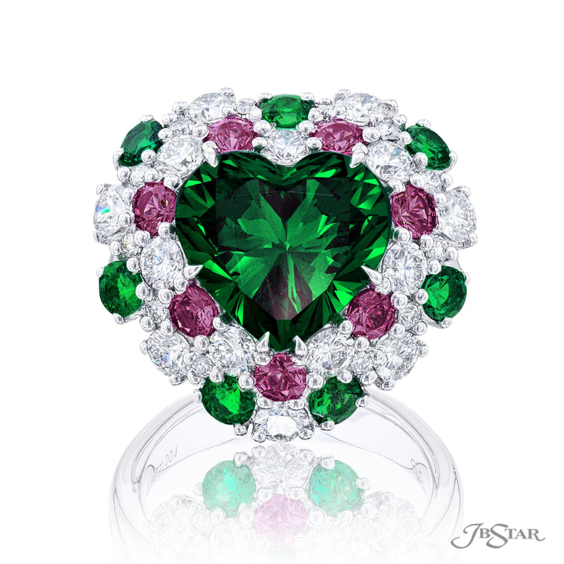 Gorgeous emerald and diamond ring
