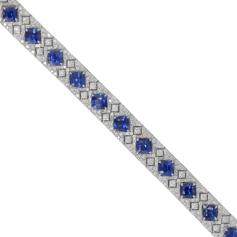 Diamond & Sri-Lankan Sapphire Bracelet